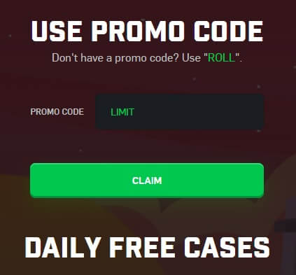 Use the CSGORoll promo code "LIMIT" for 3 free cases and a +5% bonus on cash deposits.